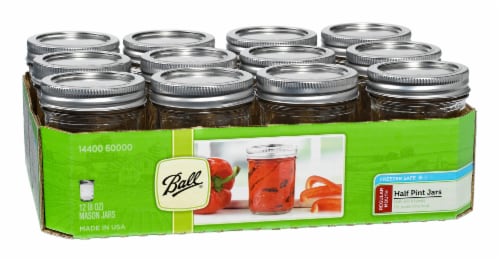 Ball Wide Mouth Pint Mason Jars, 16 oz, Set of 12