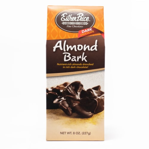 Esther Price Dark Chocolate Almond Bark Perspective: front