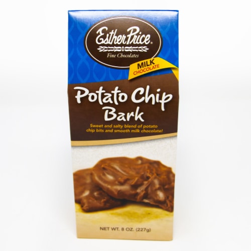 Esther Price Milk Chocolate Covered Potato Chips Perspective: front