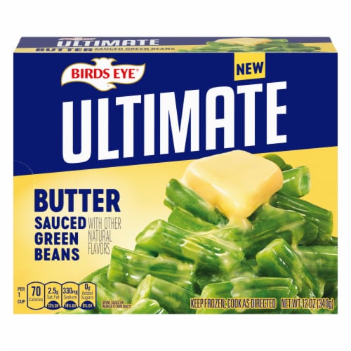 Birds Eye® Ultimate Butter Green Beans Frozen Vegetables Perspective: front
