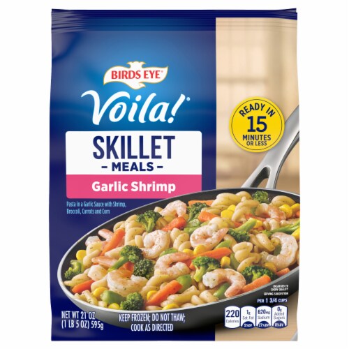 Birds Eye Voila Garlic Shrimp Pasta Frozen Meal Perspective: front