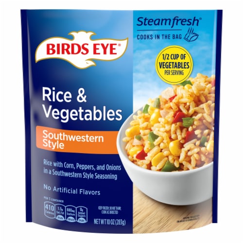 Birds Eye Steamfresh Seasoned Southwestern Style Frozen Rice with Corn Peppers & Onions