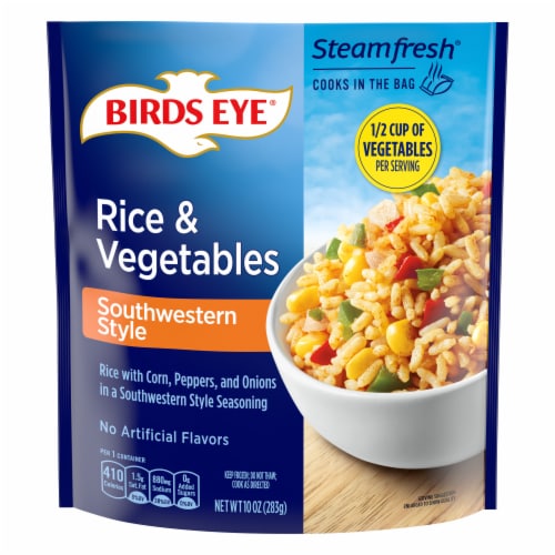 Birds Eye Steamfresh Seasoned Southwestern Style Rice Frozen Sides Perspective: front