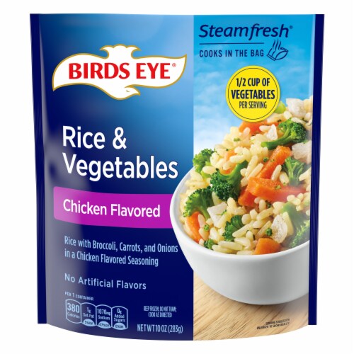 Birds Eye Steamfresh Seasoned Chicken Flavored Rice Frozen Sides Perspective: front