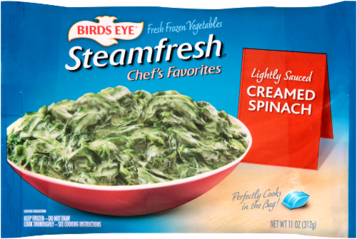 Birds Eye Steamfresh Lightly Sauced Creamed Spinach Perspective: front