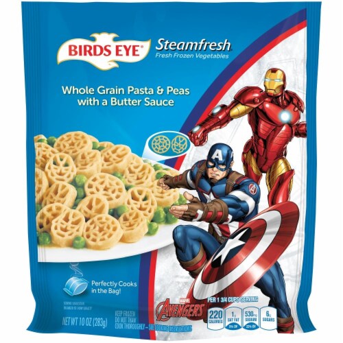 Kroger Birds Eye Steamfresh Disney Marvel Avengers Pasta &amp; Peas with