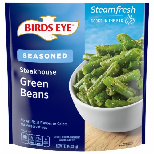 Birds Eye® Steamfresh Frozen Steakhouse Seasoned Green Beans Perspective: front