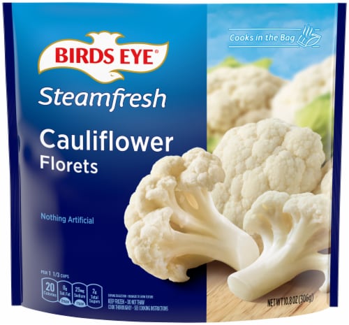 Birds Eye Steamfresh Cauliflower Florets Frozen Vegetable Perspective: front