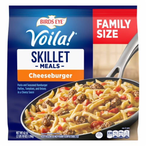 Birds Eye Voila! Cheeseburger Skillet Frozen Meal Perspective: front