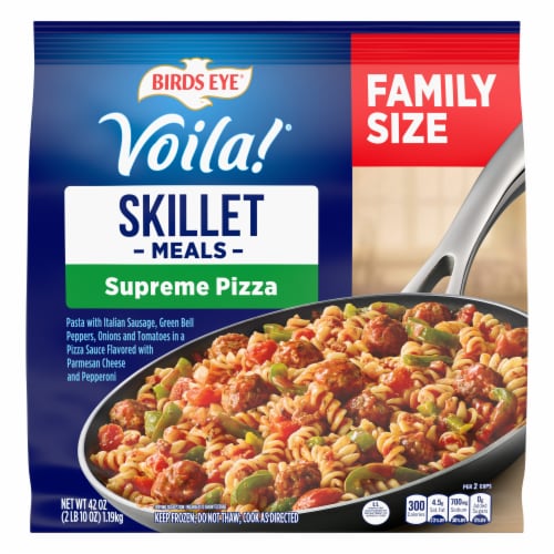 Birds Eye® Voila! Family Size Supreme Pizza Skillet Frozen Meal Perspective: front