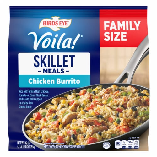 Birds Eye® Family Size Chicken Burrito Skillet Frozen Meal Perspective: front