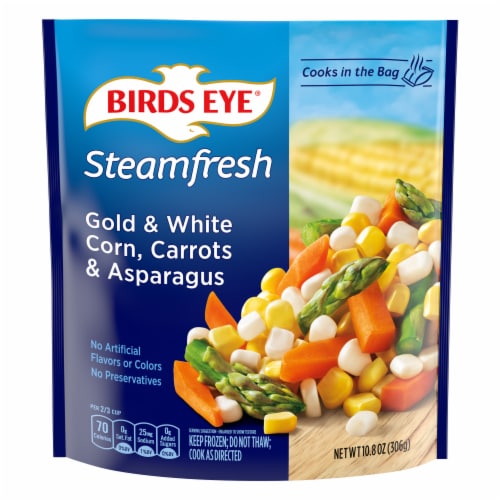 Birds Eye Steamfresh Mixtures Frozen Gold & White Corn Carrots & Asparagus