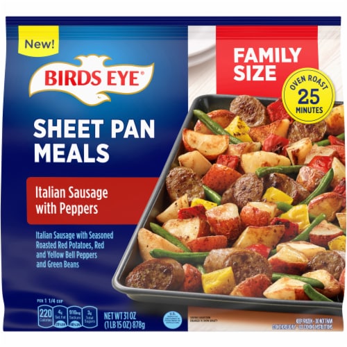Birds Eye Italian Sausage with Peppers Sheet Pan Frozen Meal Perspective: front