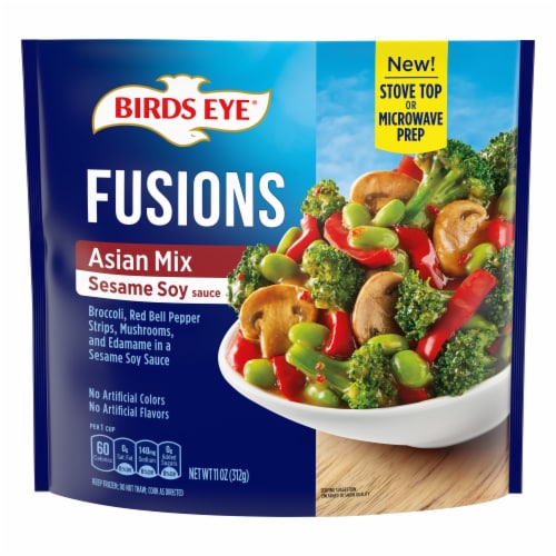 Birds Eye® Fusions Asian Mix Sesame Soy Sauce Frozen Side Dish Perspective: front