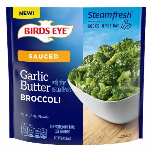 Birds Eye® Sauced Steamfresh® Garlic Butter Broccoli Perspective: front