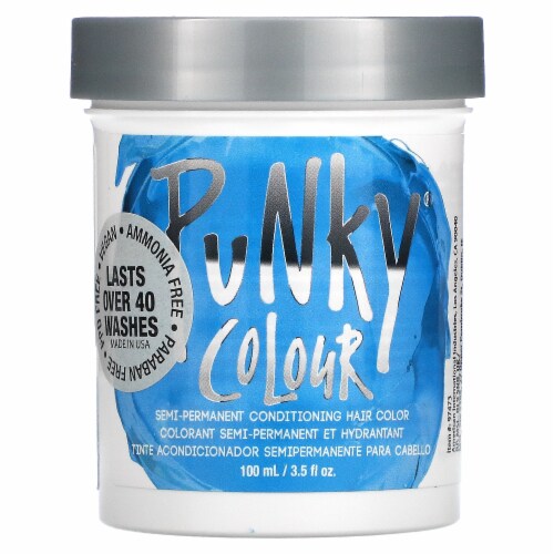 Jerome Russell Punky Colour Semi-Permanent Conditioning Hair Color Blue Lagoon Perspective: front