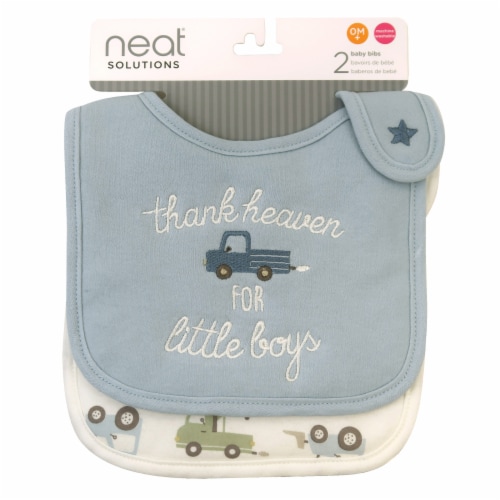 Neat Solutions® Thank Heaven For Little Boys Baby Bib Perspective: front