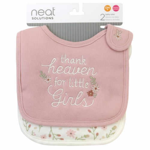 Neat Solutions® Thank Heaven for Little Girls Baby Bib Perspective: front