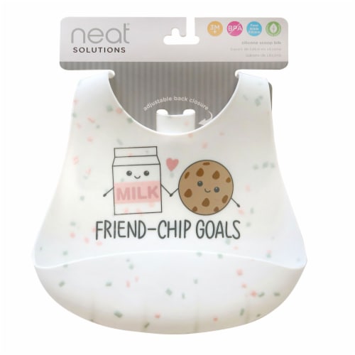 Neat Solutions® Friend-Chip Goals Silicone Bib Perspective: front