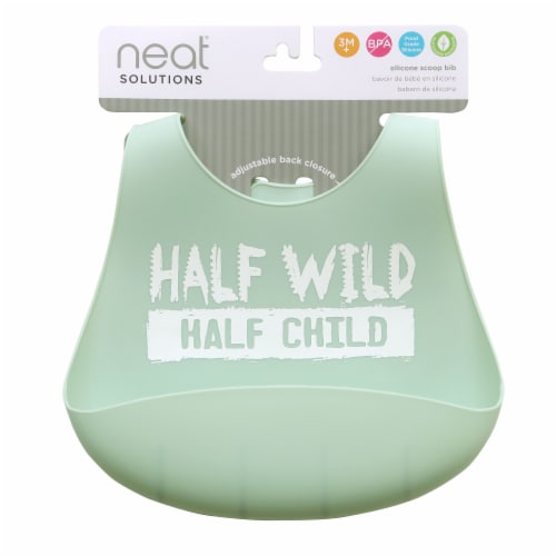 Neat Solutions® Half Wild Half Child Silicone Bib Perspective: front