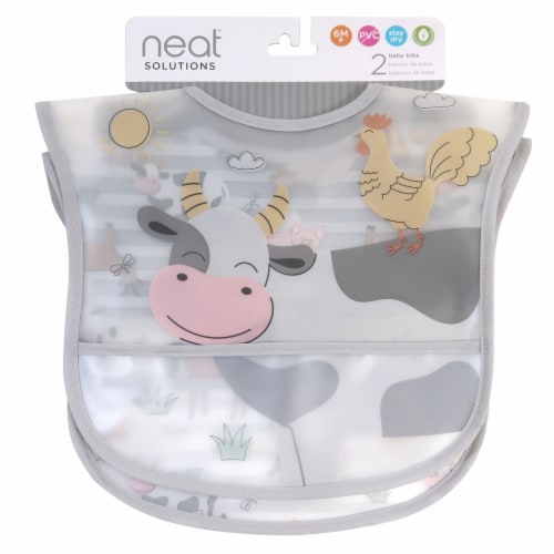 Neat Solutions® Farm Animals PEVA Feeding Bib Perspective: front