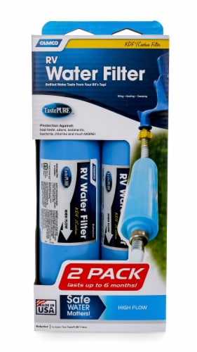 Camco TastePURE High Flow RV Water Filters Perspective: front