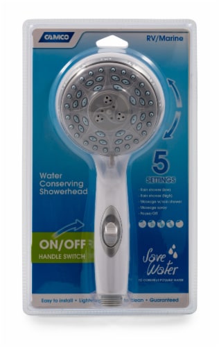 Camco RV/Marine Water Conserving Showerhead Perspective: front