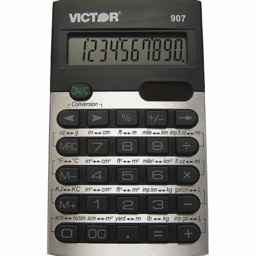 Victor Metric Conversion Calculator,10 Digits  907 Perspective: front
