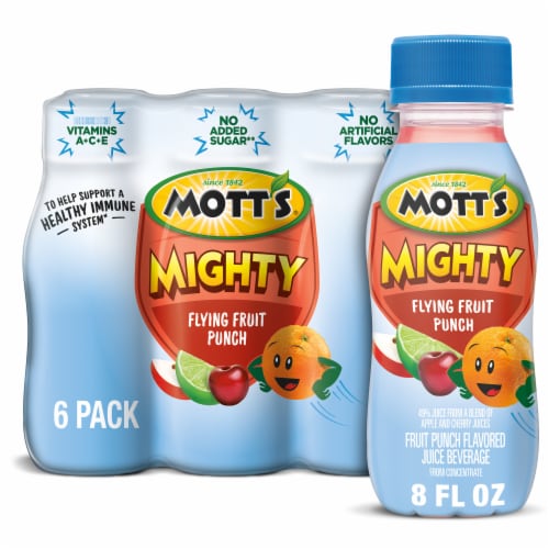 Mott's Mighty Flying Fruit Punch Juice Drink Perspective: front