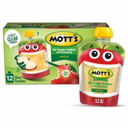 Mott's No Sugar Added Applesauce Pouches Perspective: front