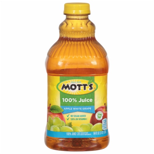 Mott's No Sugar Added Apple White Grape Juice Perspective: front