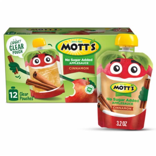 Mott's No Sugar Added Cinnamon Applesauce Pouches Perspective: front