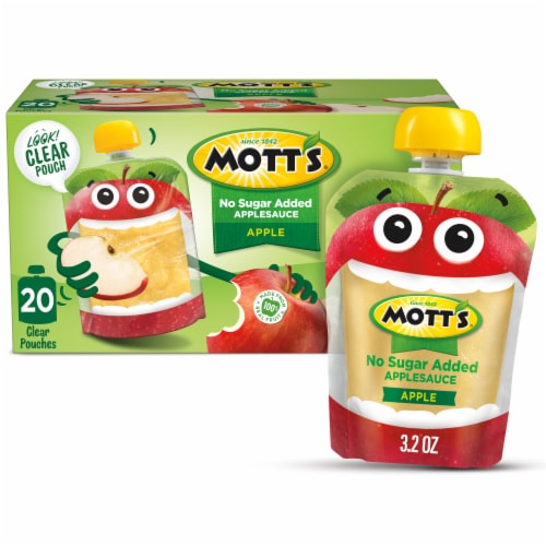 Mott's No Sugar Added Applesauce Pouches Perspective: front