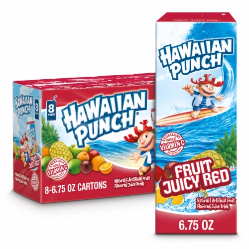 Hawaiian Punch Fruit Juicy Red Juice Drink Boxes Perspective: front