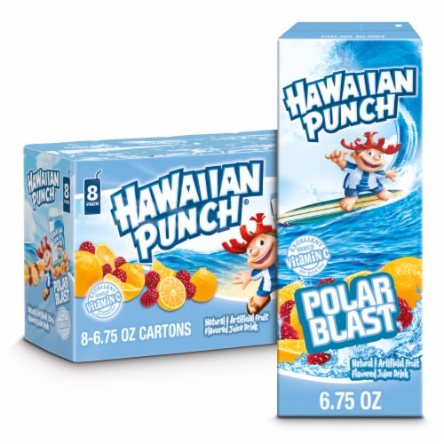 Hawaiian Punch Polar Blast Juice Drink Boxes Perspective: front