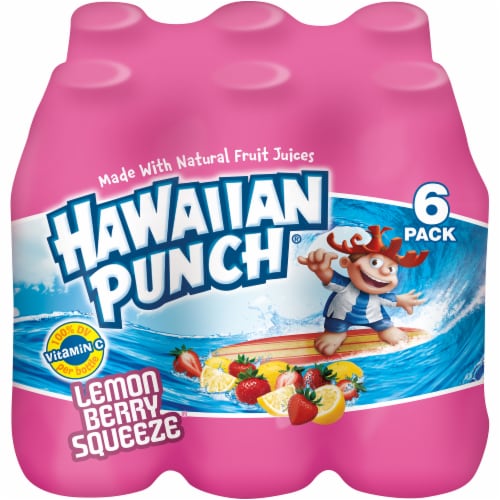 Hawaiian Punch Lemon Berry Squeeze Juice, 6 bottles / 10 fl oz - Food 4 Less