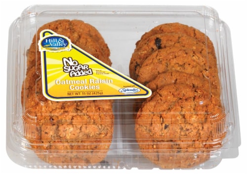 Hill & Valley Oatmeal Raisin Cookies Perspective: front
