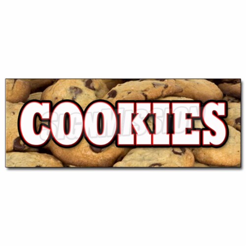SignMission 12 in. Cookies Decal Sticker - Fresh Baked Homemade Chocolate Chip Oatmeal Perspective: front