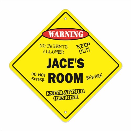 SignMission  12 x 12 in. Crossing Zone Xing Room Sign - Jaces Perspective: front
