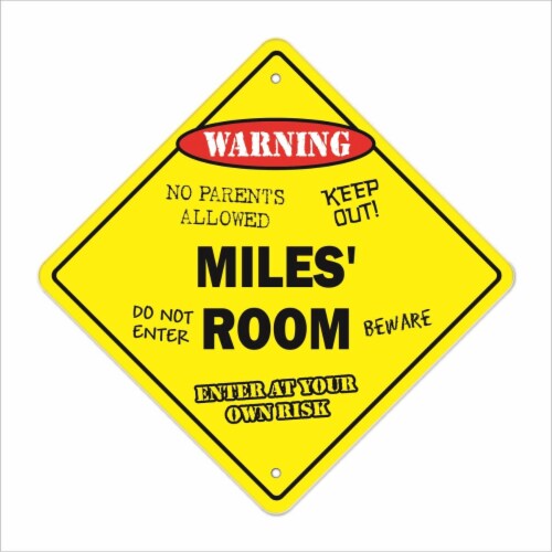 SignMission  12 x 12 in. Crossing Zone Xing Room Sign - Miles Perspective: front