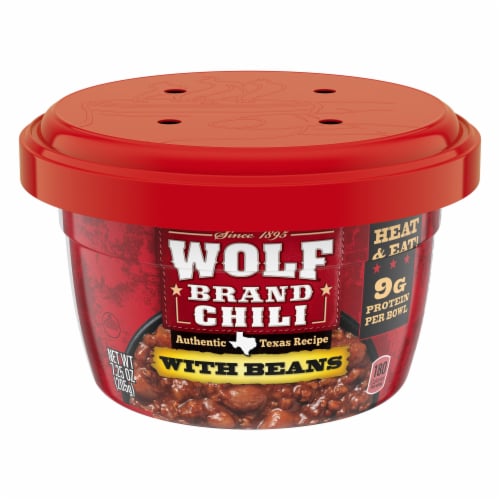Wolf Brand Chili With Beans Microwavable Bowls Perspective: front