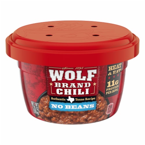 Wolf® Brand Chili No Beans Microwavable Bowls, 7.25 oz - Fry's