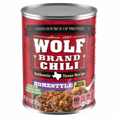 Wolf Brand Homestyle Chili With Beans Perspective: front