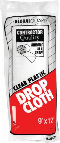 Z-Pro Global Guard Plastic Drop Cloth - Clear Perspective: front