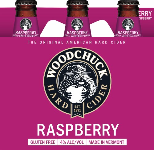 Woodchuck Raspberry Hard Cider Perspective: front
