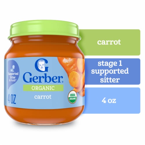 Gerber 1st Foods for Baby Organic Food Carrot Perspective: front