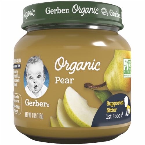 Gerber Organic 1st Foods Pear Stage 1 Baby Food, 4 oz - Fred Meyer