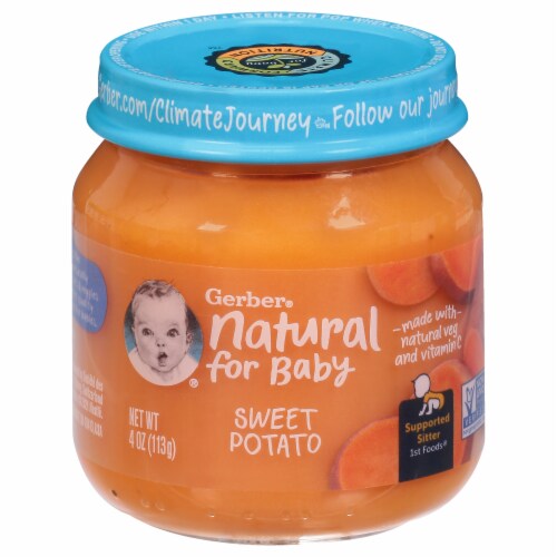 Gerber 1st Foods Natural Sweet Potato Baby Food Perspective: front