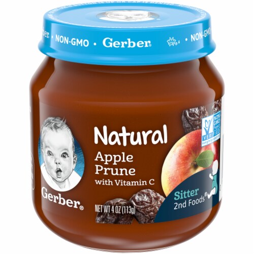 Gerber® Natural 2nd Foods Apple Prune Baby Food Perspective: front