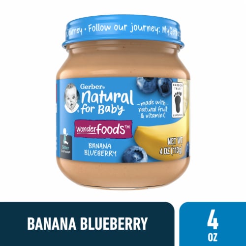 Gerber® Natural 2nd Foods Banana Blueberry Stage 2 Baby Food